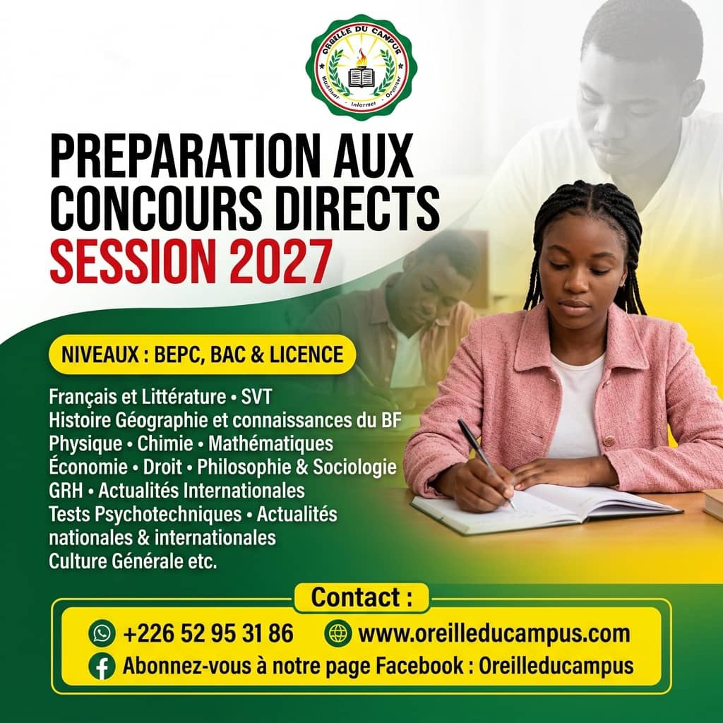 Préparation aux concours directs – Session 2027